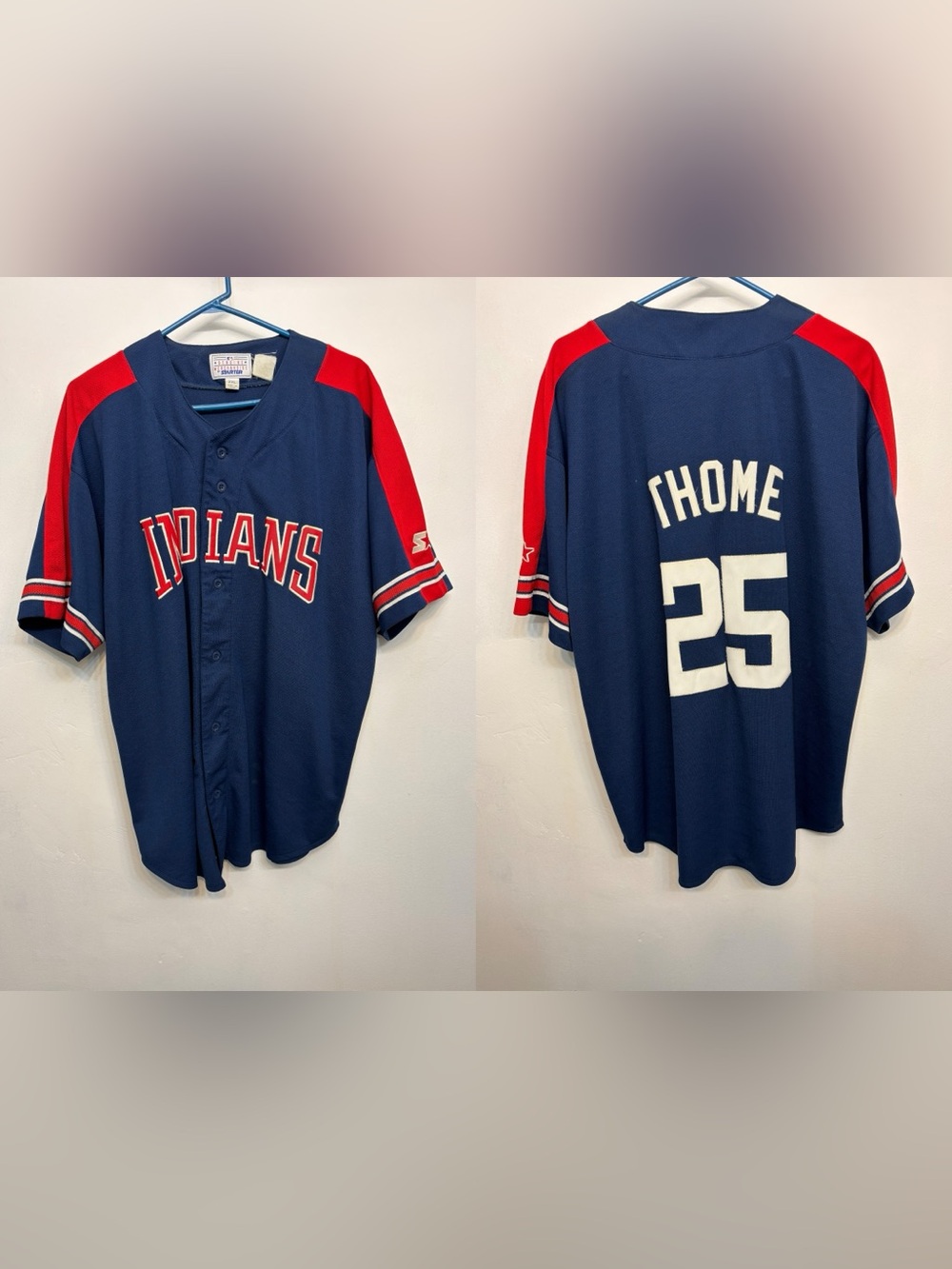 Vintage Genuine Merchandise Starter Cleveland Indians Jim Thome #25 Jersey 2XL